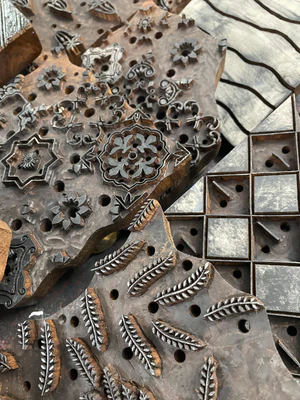 Hand printing of Vitushi Sarees