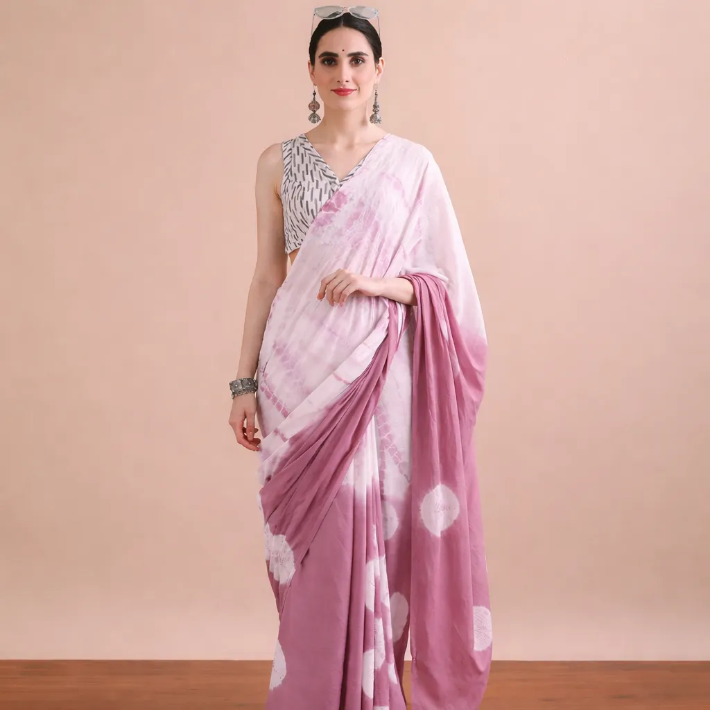 Gulabi Chhaya Mul Cotton Saree