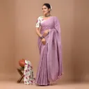 Muted Lavender Khadi Cotton Saree